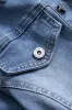 Denim knap bæltet kortærmet kjole sold by Micas