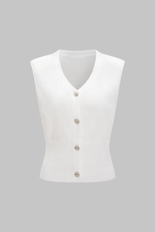 Strikknap skulderpuder tank top sold by Micas