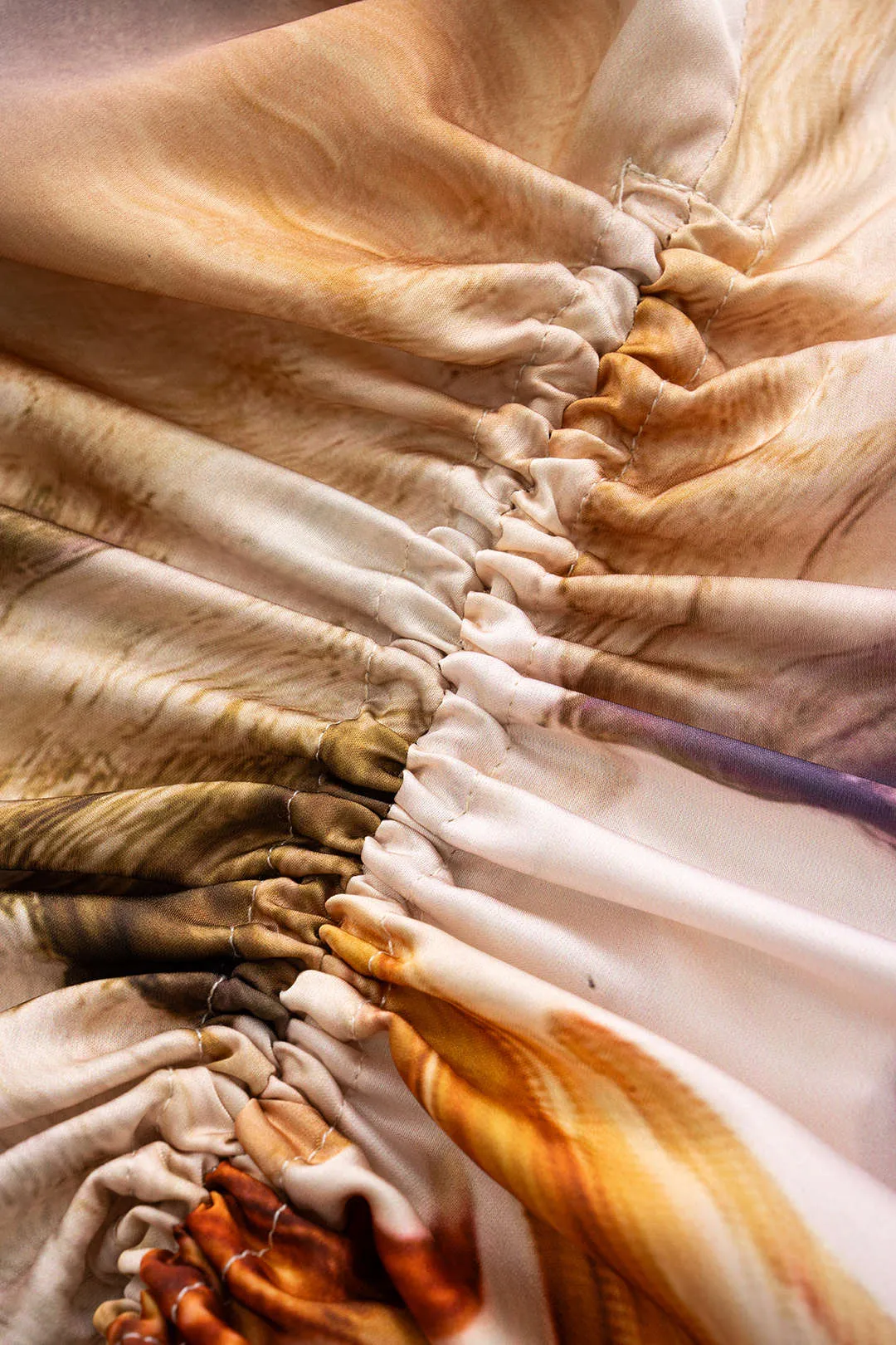 Vandfarveprint Ruched ærmeløs mini kjole sold by Micas product image thumbnail 3