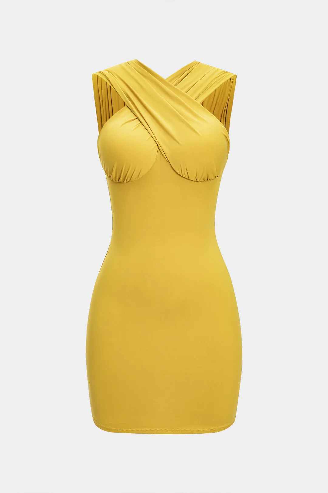 Krydsede bustier ærmeløs mini kjole sold by Micas