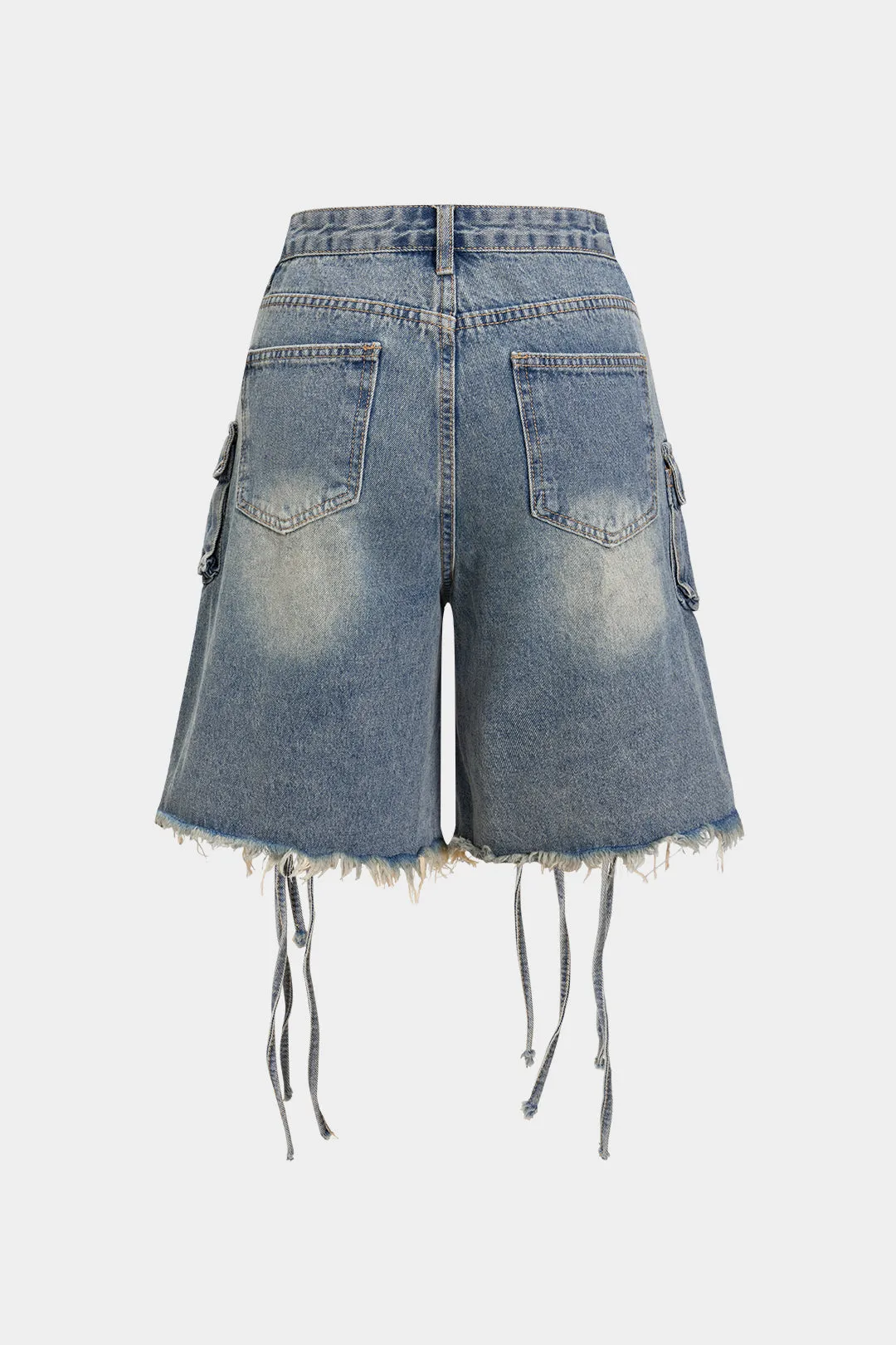 Denim Pocket Strappy Shorts sold by Micas product image thumbnail 2