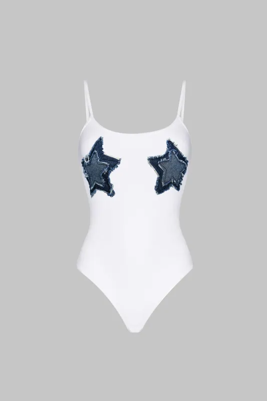 Patchwork ærmeløs bodysuit sold by Micas