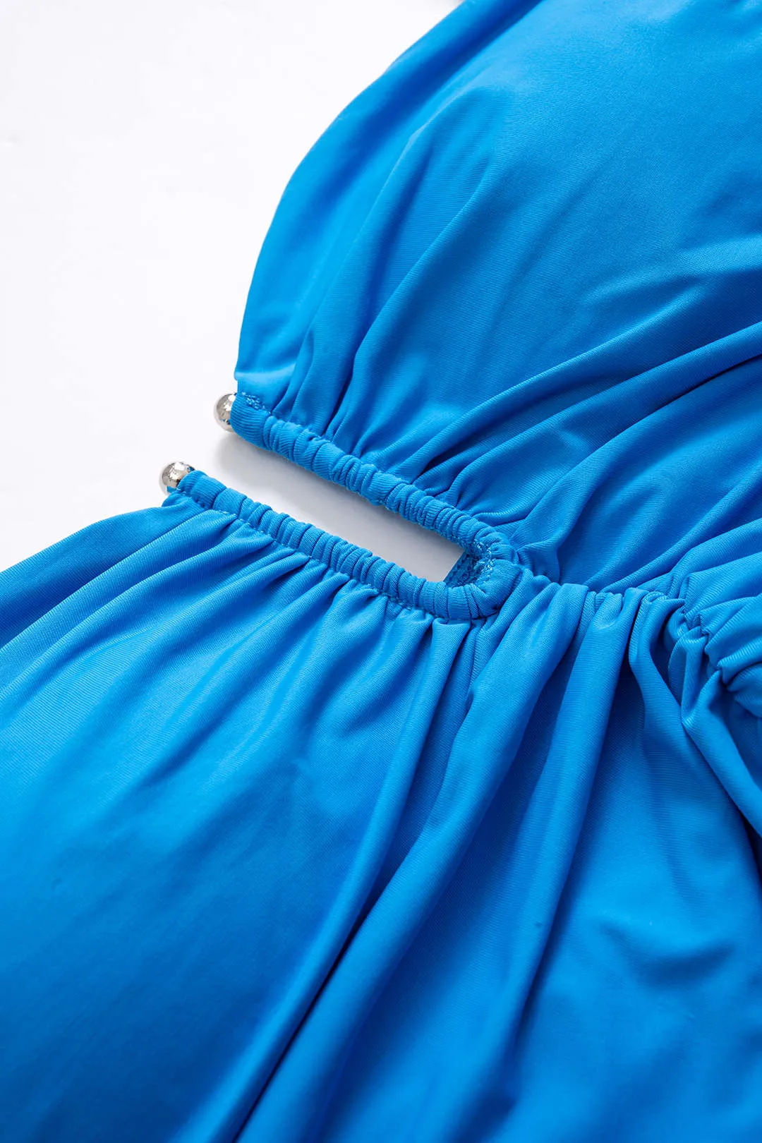 Beaded Ruched Sleeveless Bodysuit sold by Micas product image thumbnail 3