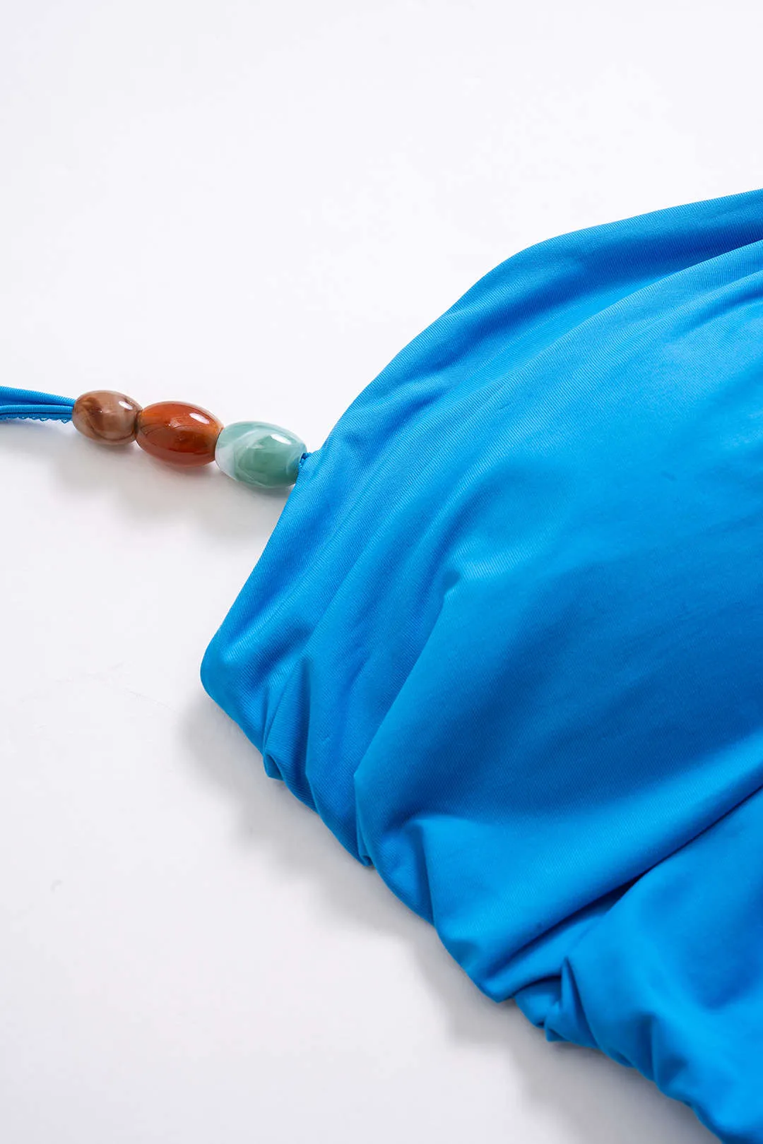 Beaded Ruched Sleeveless Bodysuit sold by Micas product image thumbnail 4