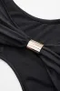 Halter Neck Metallic Decor Sleeveless Slit Maxi Dress sold by Micas