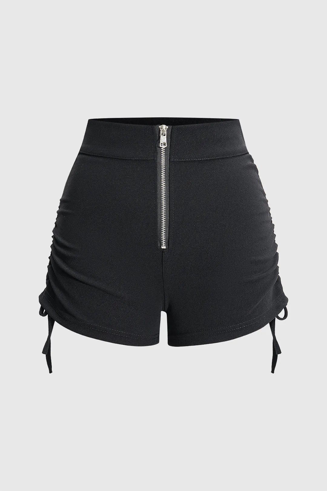 Høj talje Tegn lynlås detaljerede shorts sold by Micas