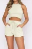 Ribbed tank top og mærker shorts sæt sold by Micas