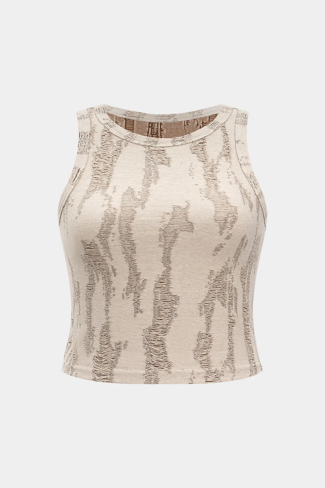 Plus størrelse rippet tank top sold by Micas