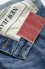 Denim asymmetriske lommehorts sold by Micas