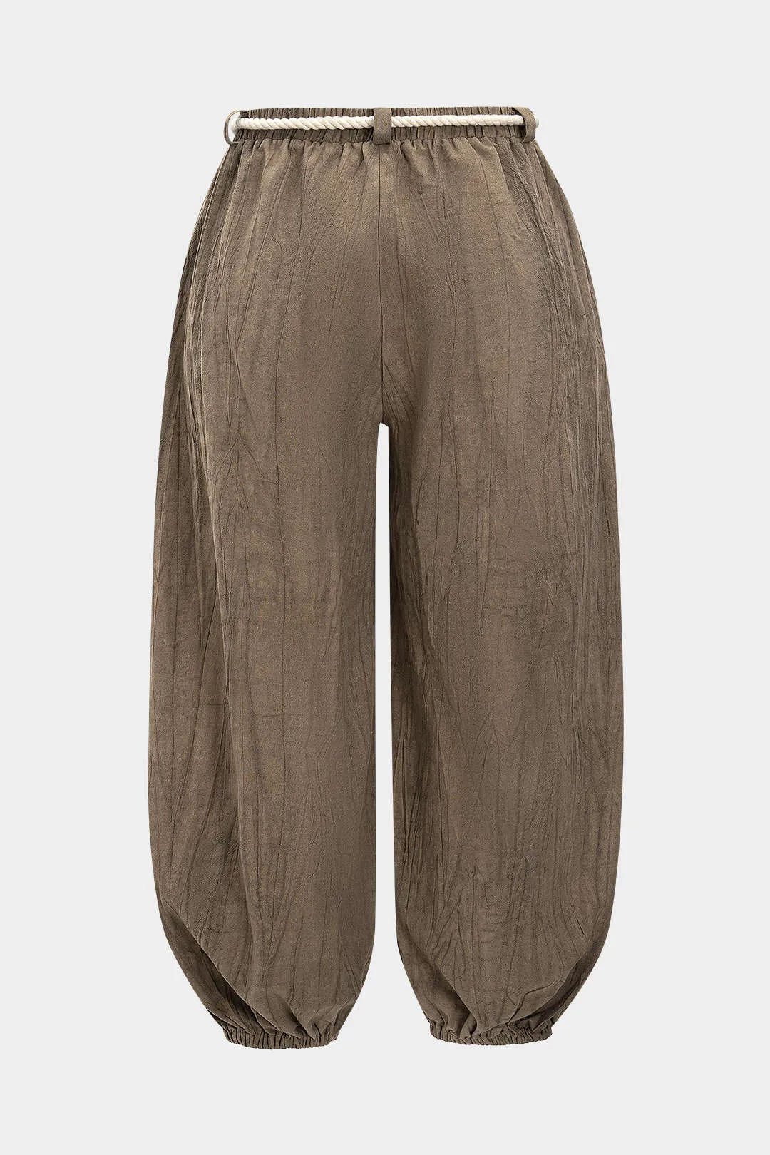 Plus størrelse høj talje ruched bælte bukser sold by Micas product image thumbnail 2