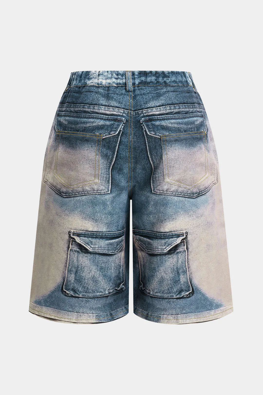 Plusstørrelse lomme trykt høje talje shorts sold by Micas product image thumbnail 3