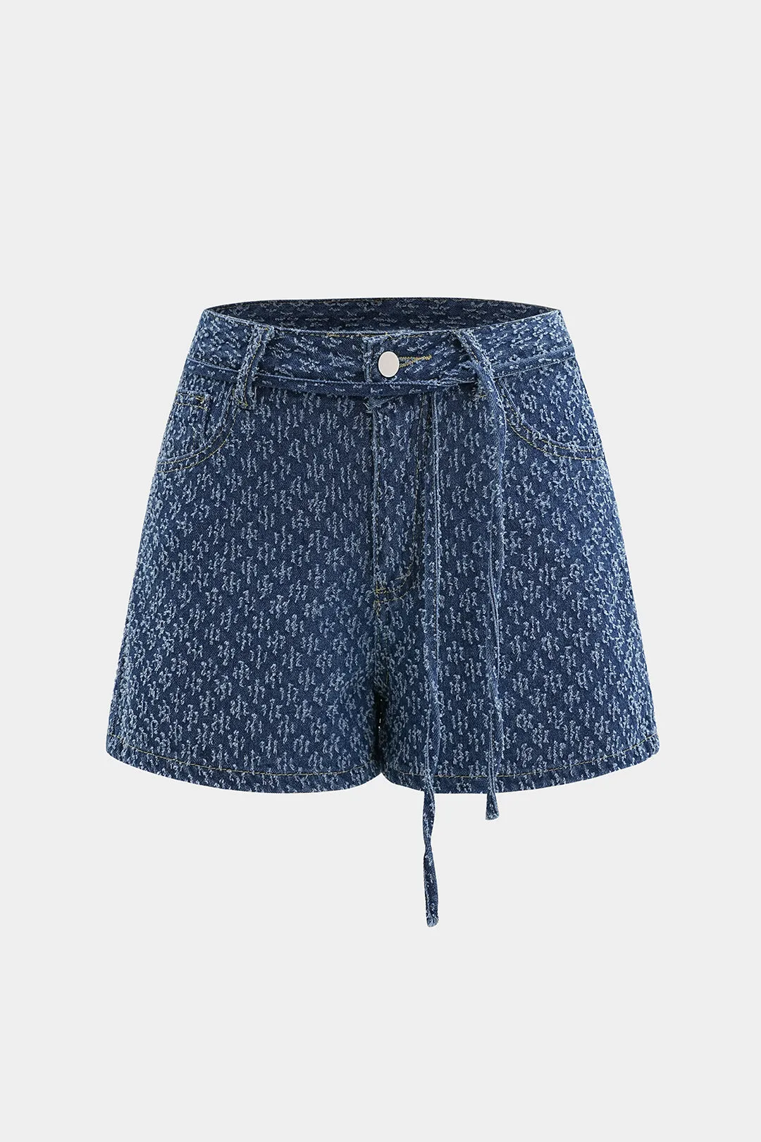 Denim High Waist Shorts sold by Micas