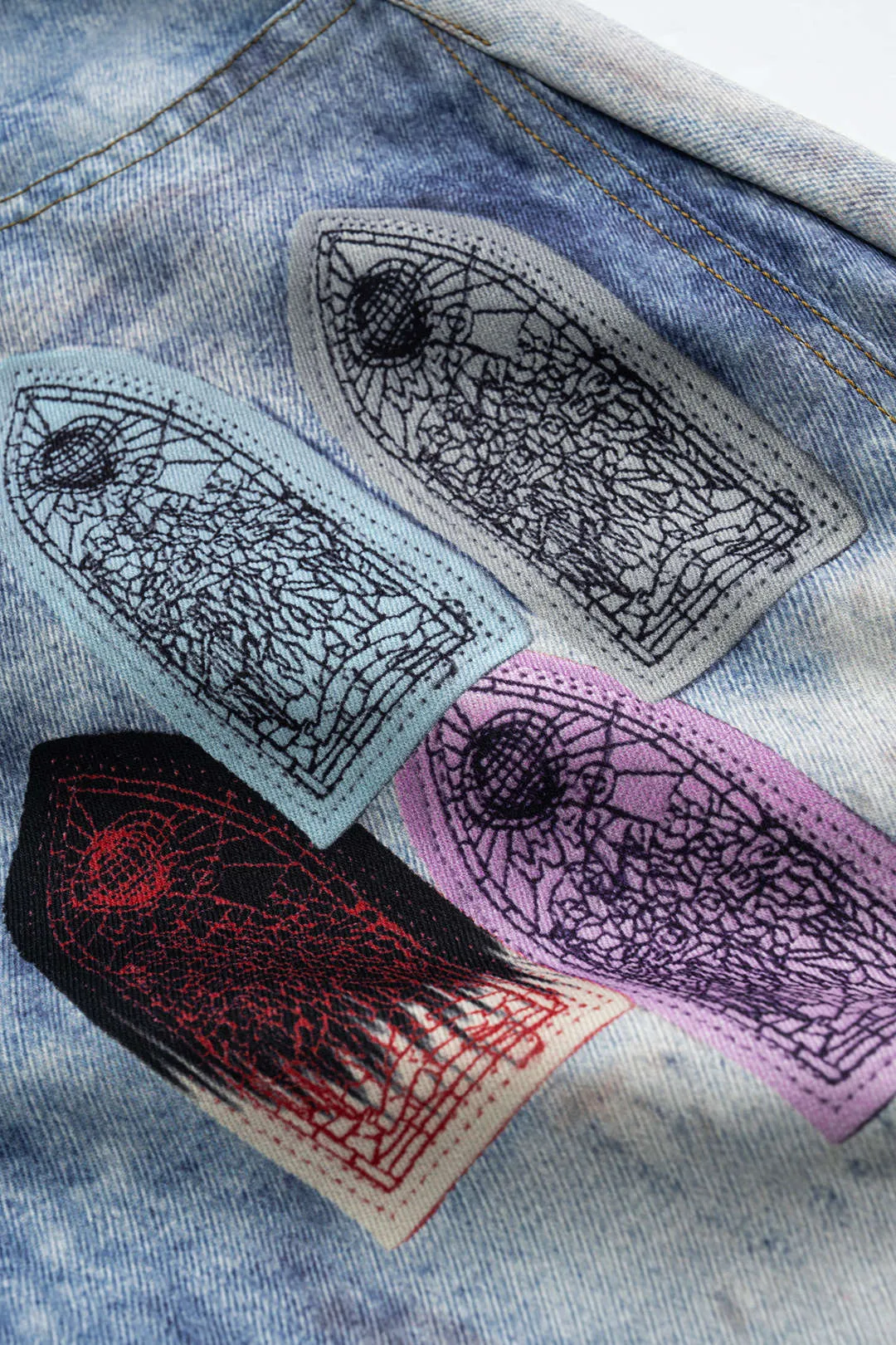 Abstract Print Wide Ben Barrel Bukser sold by Micas product image thumbnail 5