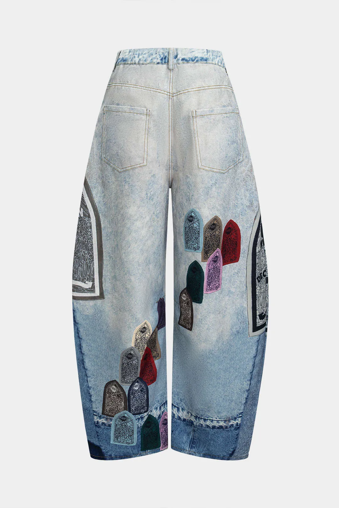 Abstract Print Wide Ben Barrel Bukser sold by Micas product image thumbnail 2