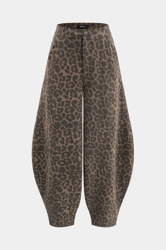 Leopard print brede benbukser sold by Micas