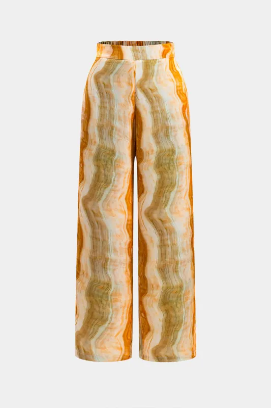 Bind farvestofprintbukser sold by Micas