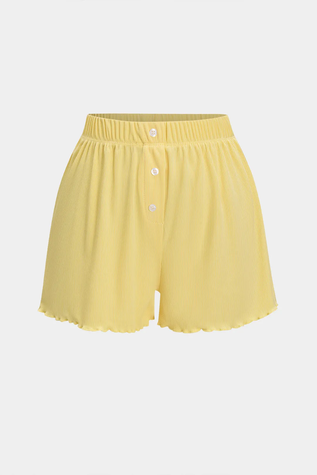 Ribbed tank top og knap shorts sæt sold by Micas product image thumbnail 4