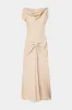 Chiffon Ruched Asymmetrical Short Sleeve Midi Dress sold by Micas
