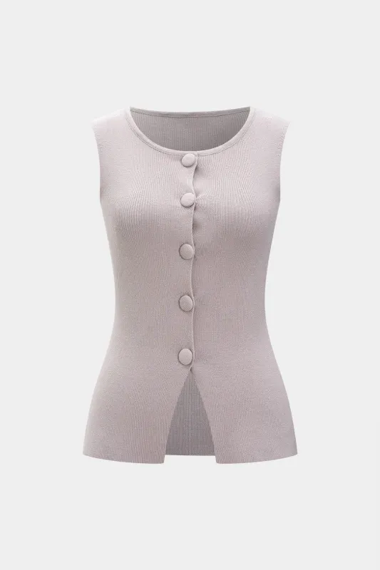 Knit Button Tank Top sold by Micas