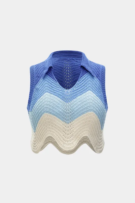 Plus størrelse ombre print strik tank top made by Micas