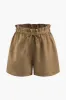 Hør-Blend Frill Tie Talje Shorts sold by Micas
