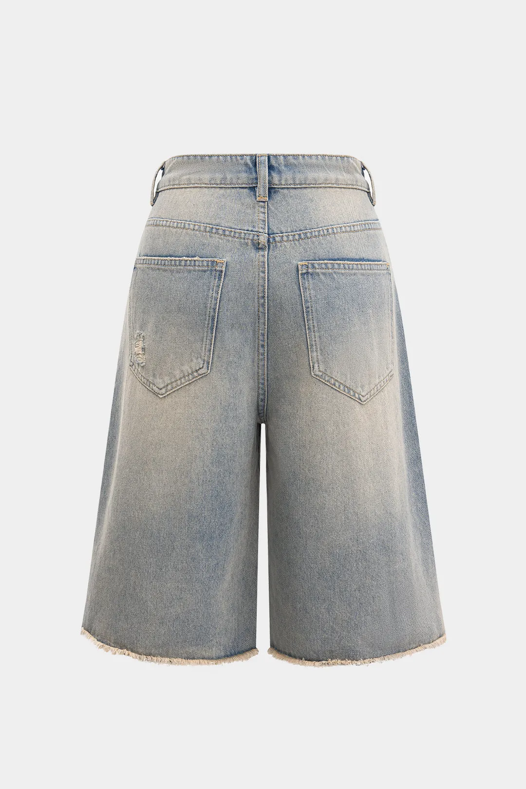 Denim lige ben flod flossede shorts sold by Micas product image thumbnail 2