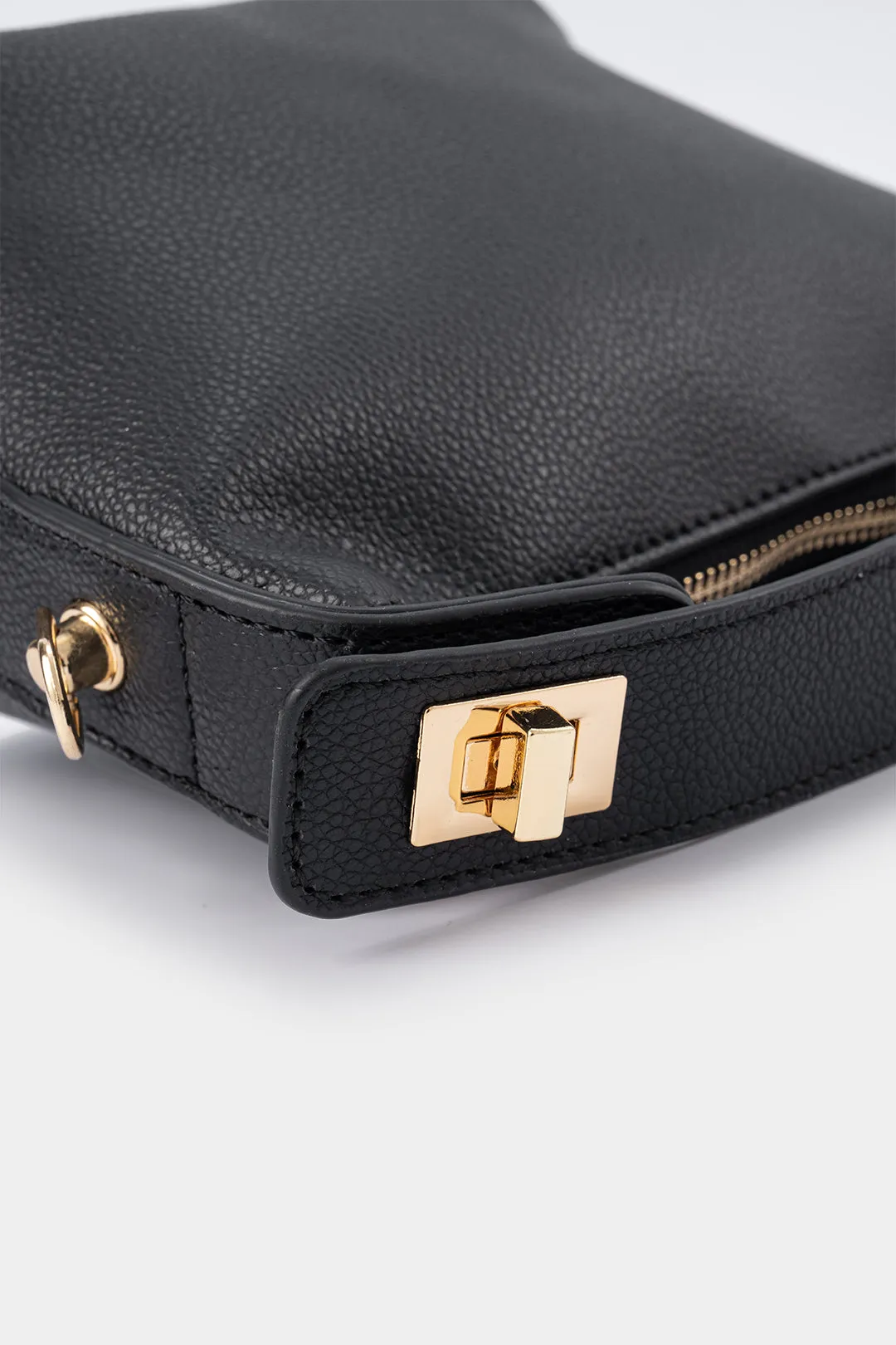 Metallisk indretning faux læder koblingspose med bælte sold by Micas product image thumbnail 3