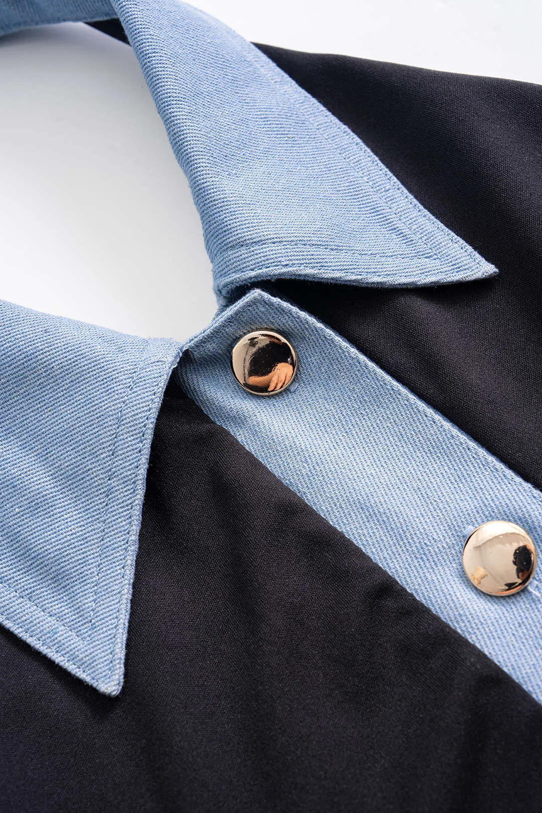 Patchwork metallisk knap ærmeløs romper sold by Micas product image thumbnail 3