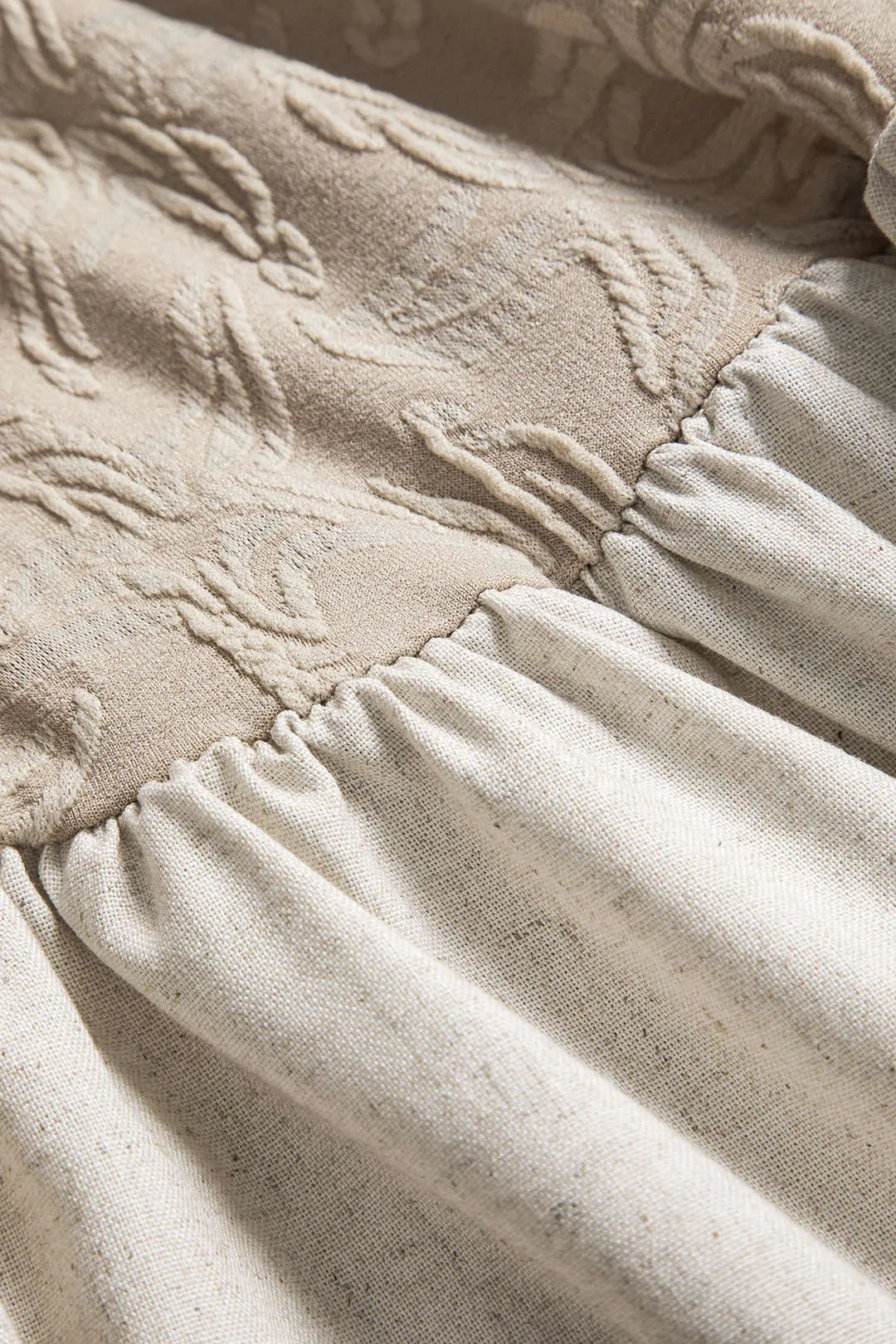 Jacquard Ruched Stropløs ærmeløs mini -kjole sold by Micas product image thumbnail 4