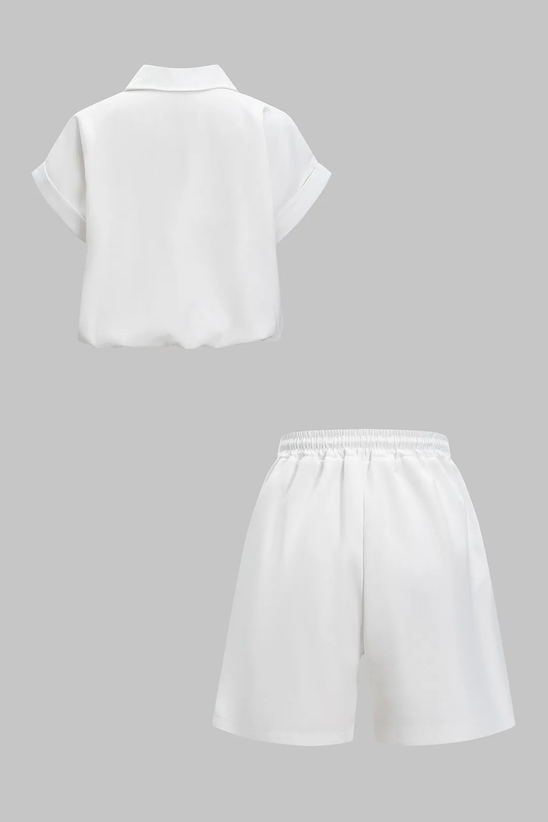 Pocket Button Tank Top og High Waist DrawString Shorts Set sold by Micas product image thumbnail 2