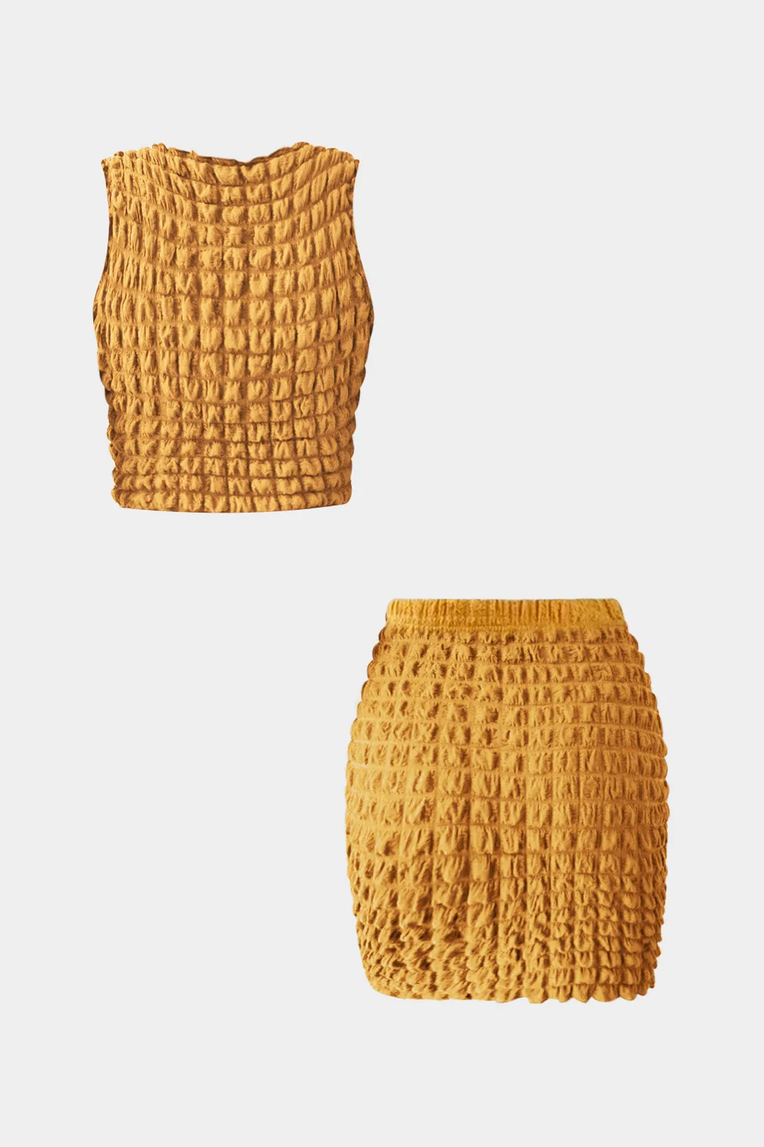 Tekstureret tank top og nederdel sæt sold by Micas product image thumbnail 2