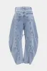Denim flossede brede ben tønde jeans sold by Micas
