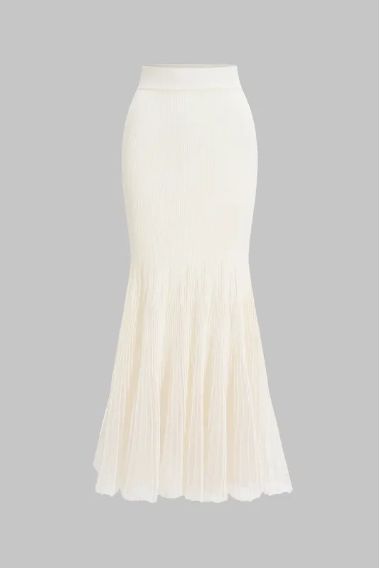 Strik ruched ruffle nederdel sold by Micas