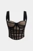 Mesh bustier patchwork cami top sold by Micas