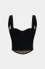 Mesh bustier patchwork cami top sold by Micas