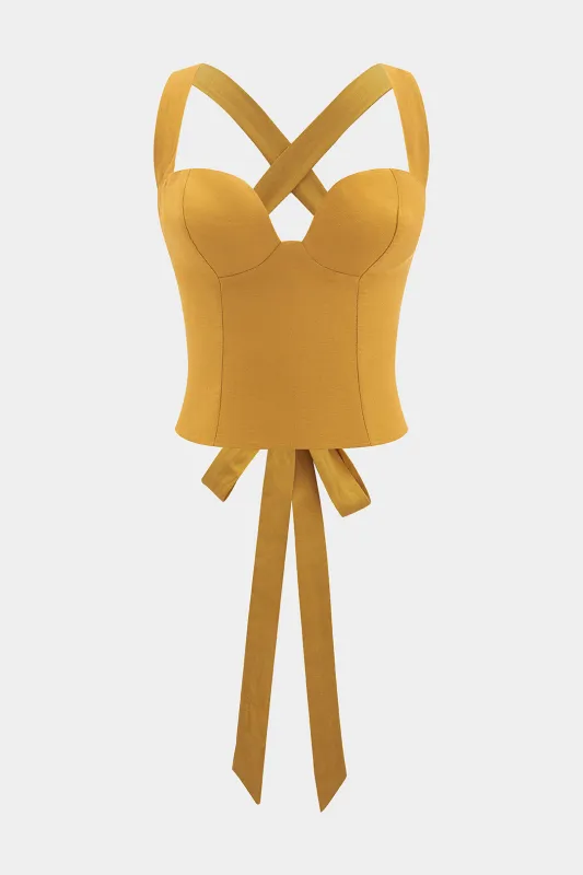 Bustier rygfri binding cami top sold by Micas