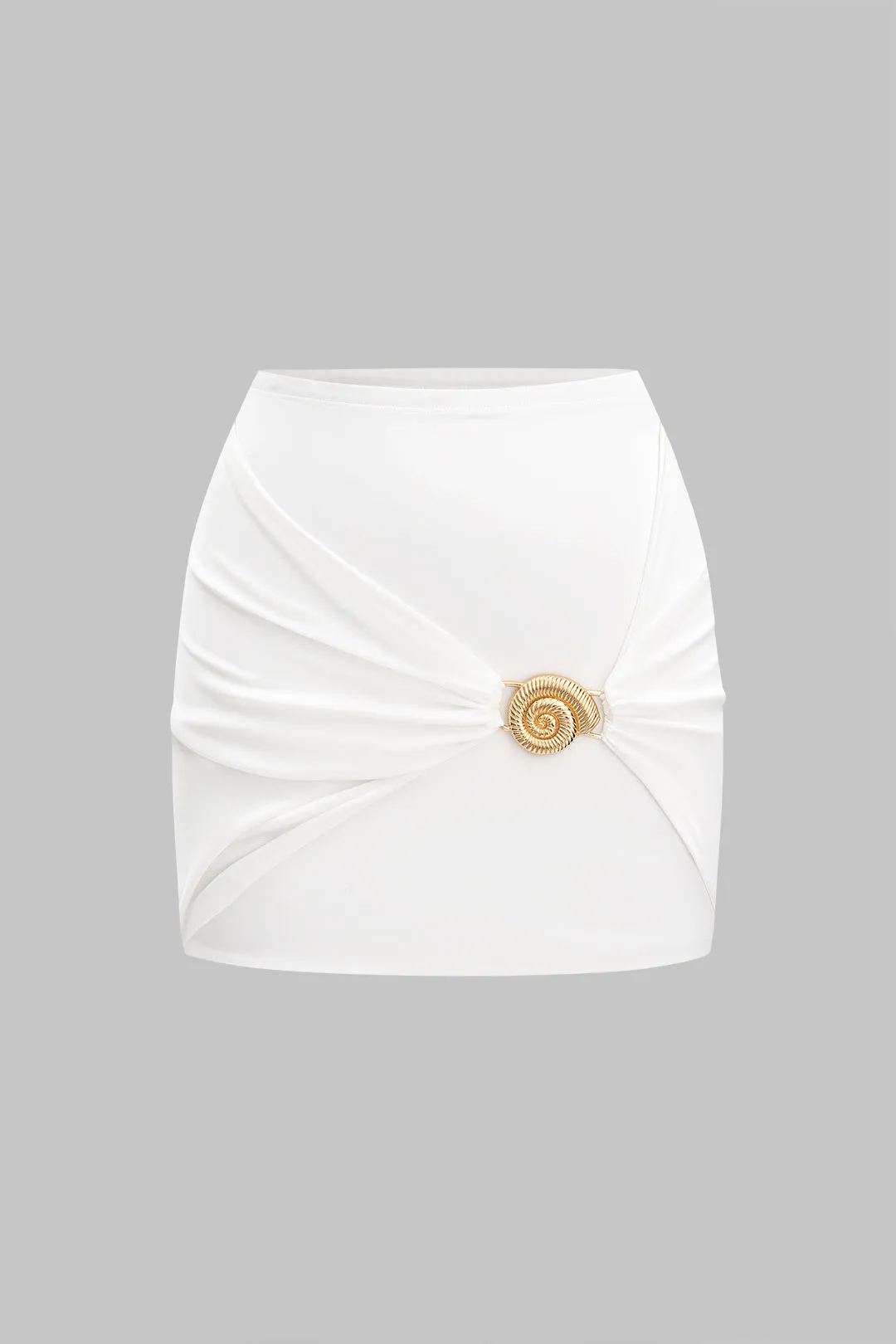 Metallisk indretning asymmetrisk ruched udskåret tank top og nederdel sold by Micas product image thumbnail 4