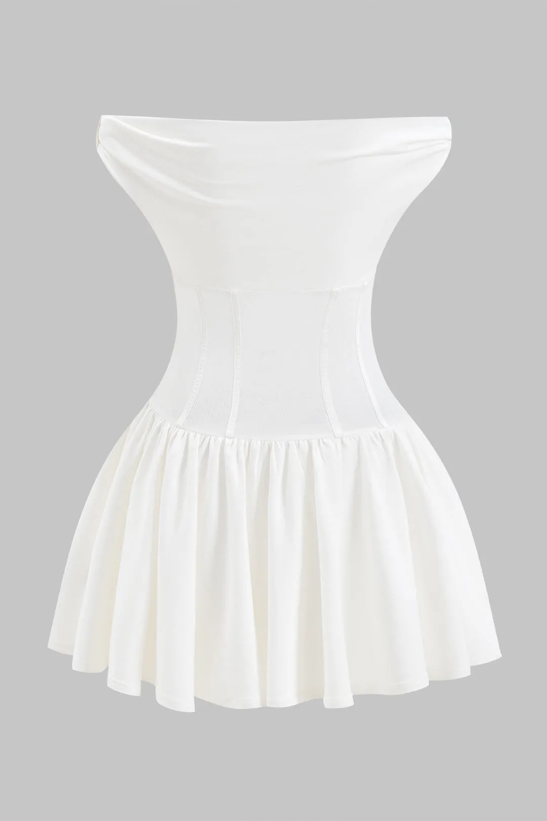 Mesh Off Shoulder Ruched Patchwork Mini Dress sold by Micas product image thumbnail 2