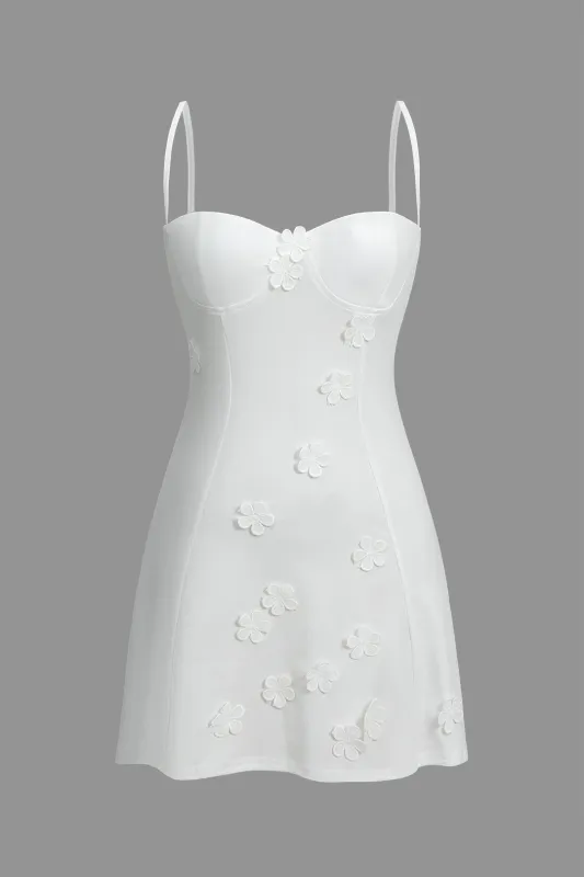 Applique Bustier Slip ærmeløs mini kjole sold by Micas