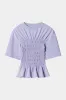 RUCHED SHIRRED KORT SEMME T-SHIRT sold by Micas