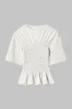 RUCHED SHIRRED KORT SEMME T-SHIRT sold by Micas