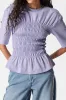 RUCHED SHIRRED KORT SEMME T-SHIRT sold by Micas