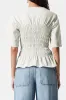 RUCHED SHIRRED KORT SEMME T-SHIRT sold by Micas