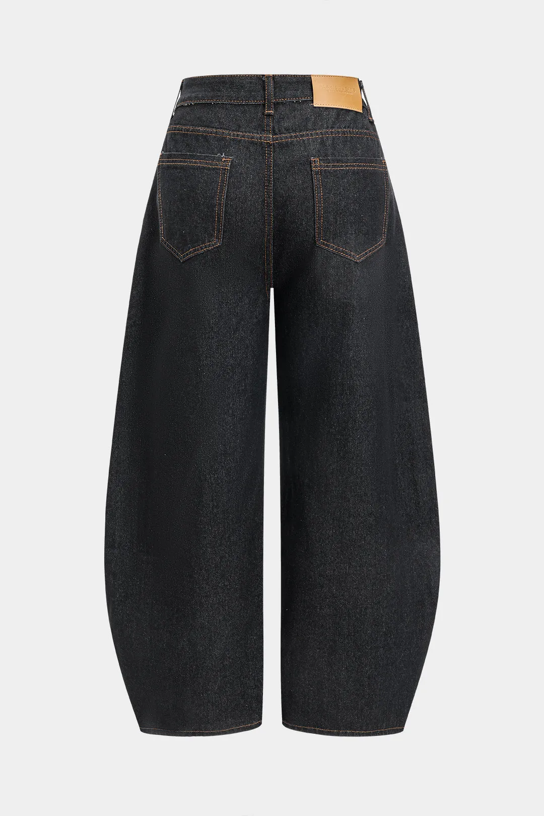 Denim broderi brede ben tønde jeans sold by Micas product image thumbnail 2