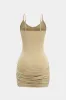 Ruched slip ærmeløs mini kjole sold by Micas