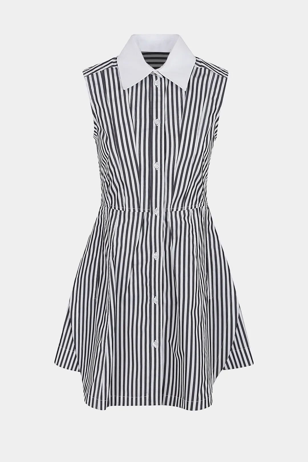 Stripe Print kontrast ærmeløs mini kjole sold by Micas