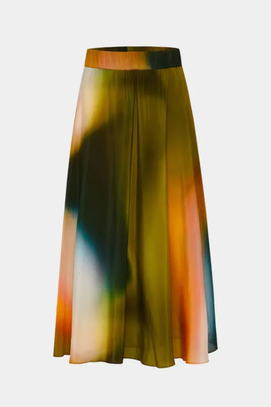 Ombre print ruched nederdel sold by Micas