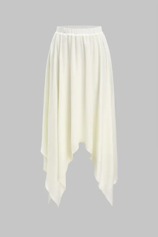 Chiffon High Waist Ruched nederdel sold by Micas