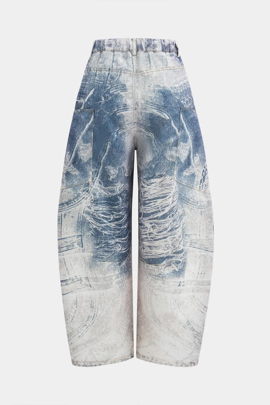 Ombre print brede ben tønde bukser sold by Micas product image thumbnail 3