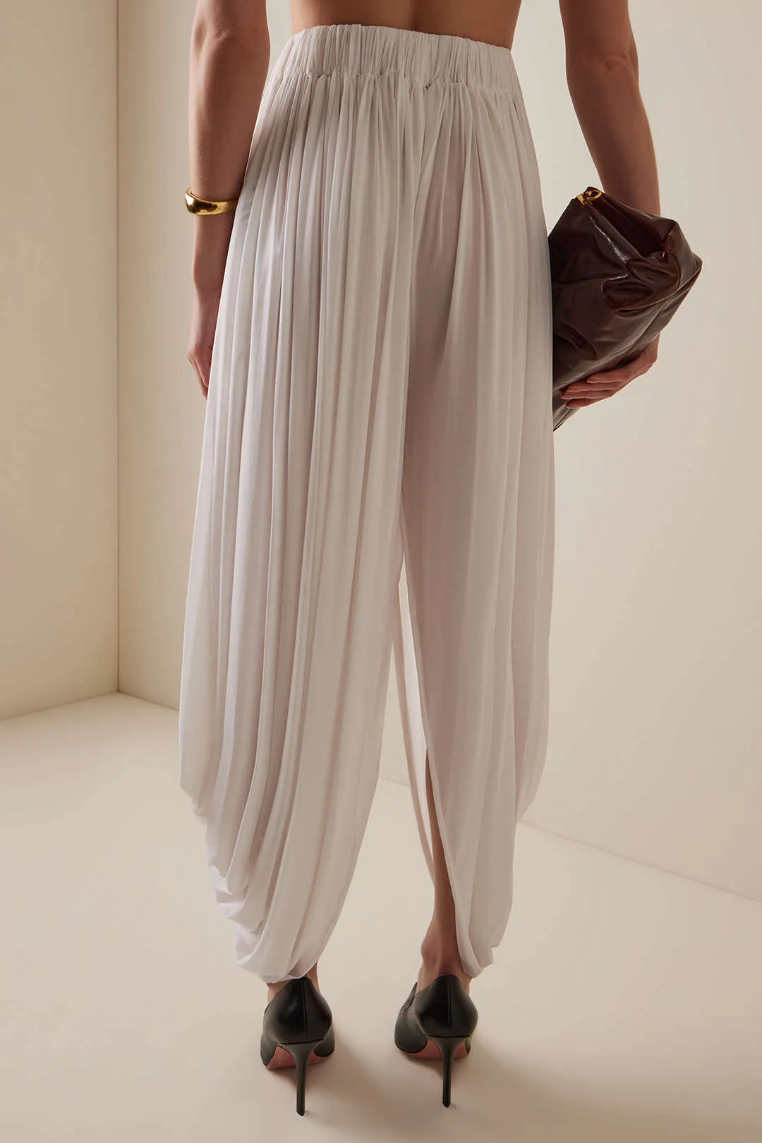 Chiffon solide ruched bukser sold by Micas product image thumbnail 2